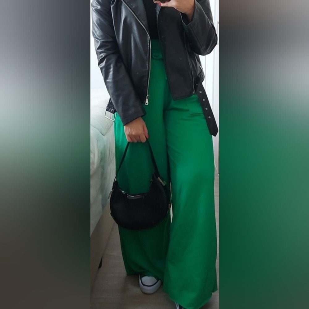 Pants Women NYC New York Clothing Co  Pockets And Elastic Waist Size 2X Green